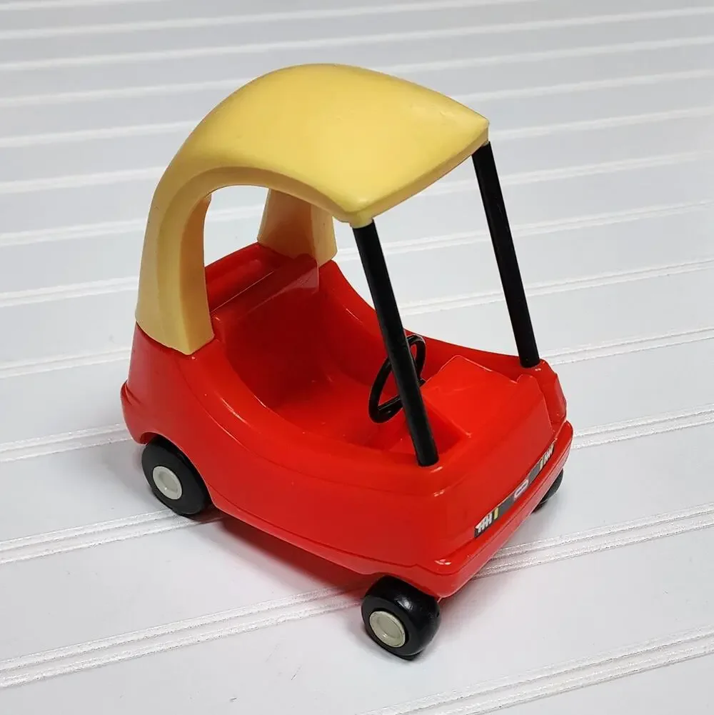 Vintage Little Tikes Dollhouse Cozy Coupe Car Red & Yellow